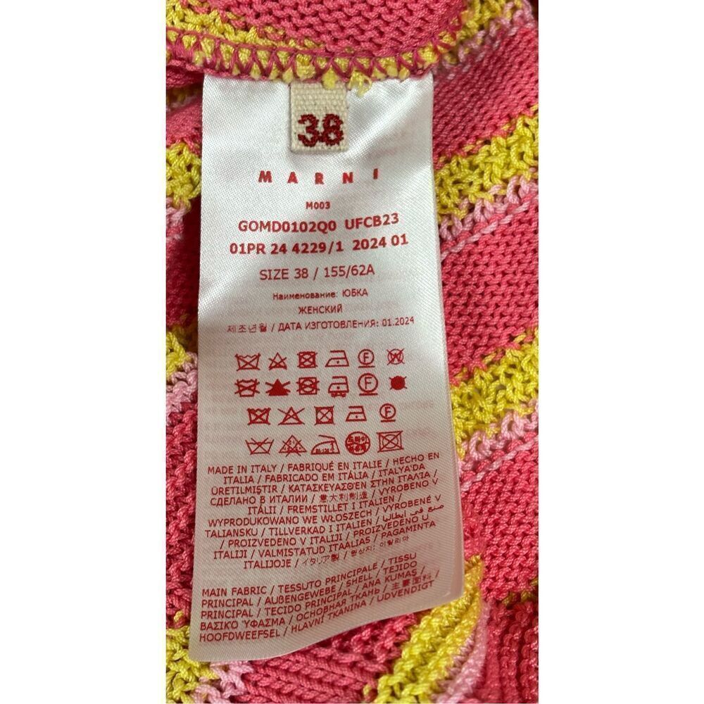 Marni 100% Cotton Skirt in Pink Gummy NWT Size 38/2 - Picture 12 of 12